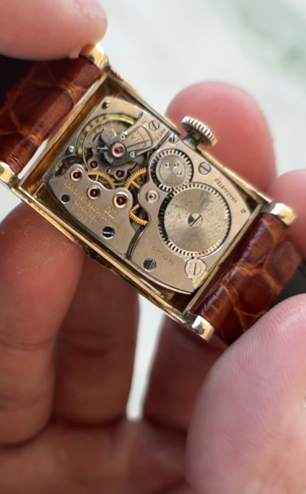 Longines 14K Gold Tank Beautiful Lugs c.1940s