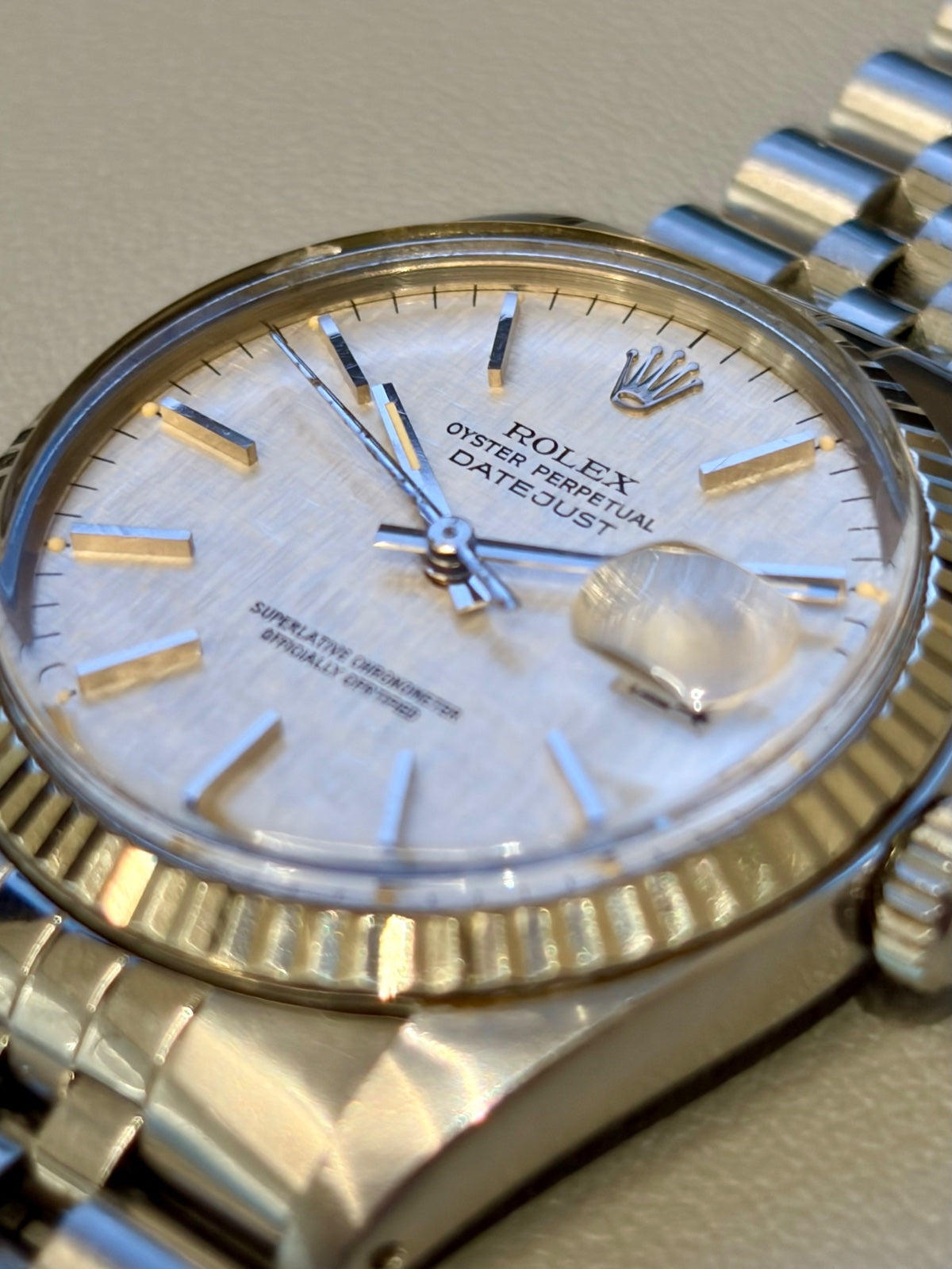 Rolex Datejust ref 16014 Linen Dial