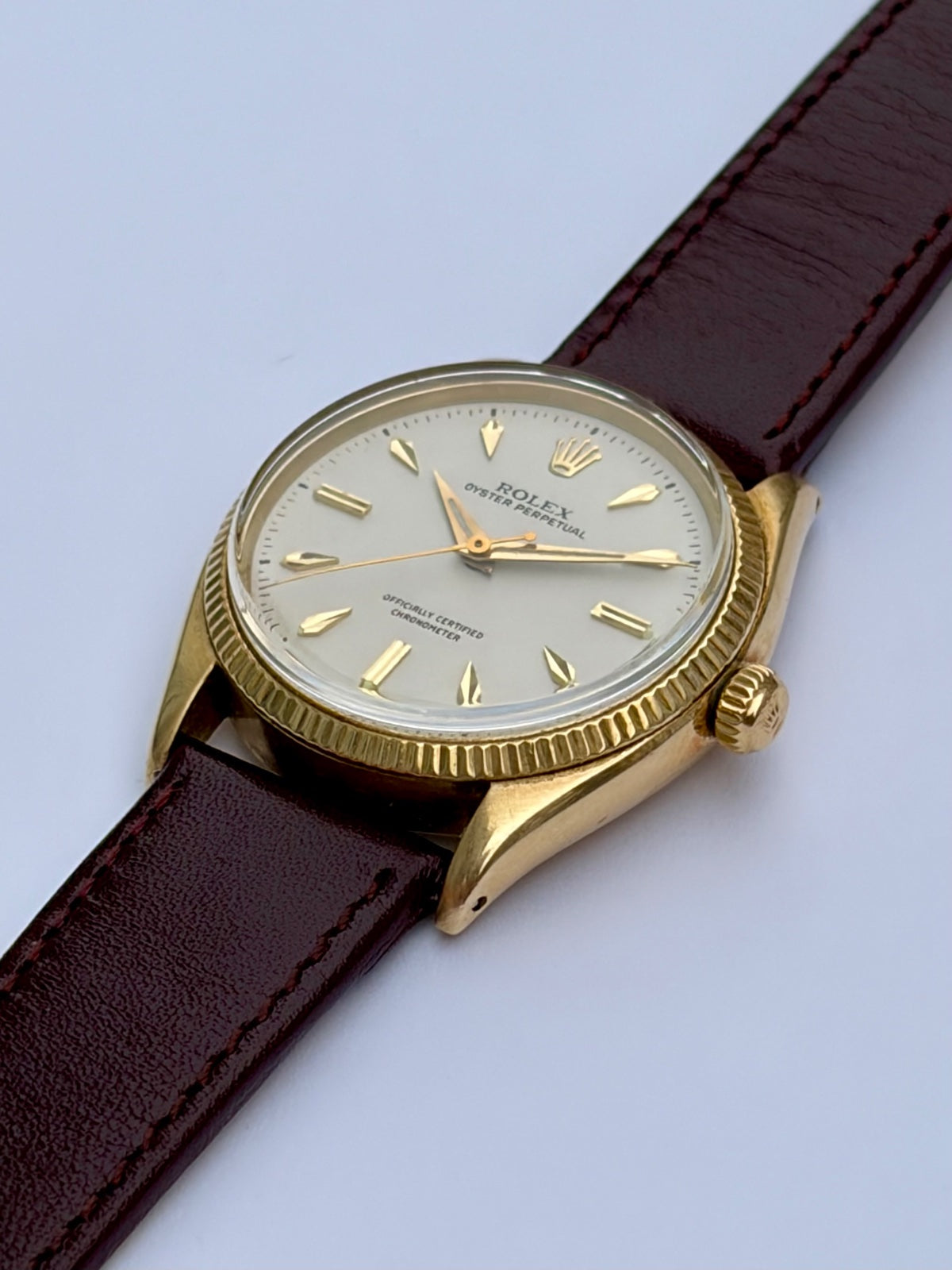 Rolex Oyster Perpetual Ref 6567 14K Yellow Gold