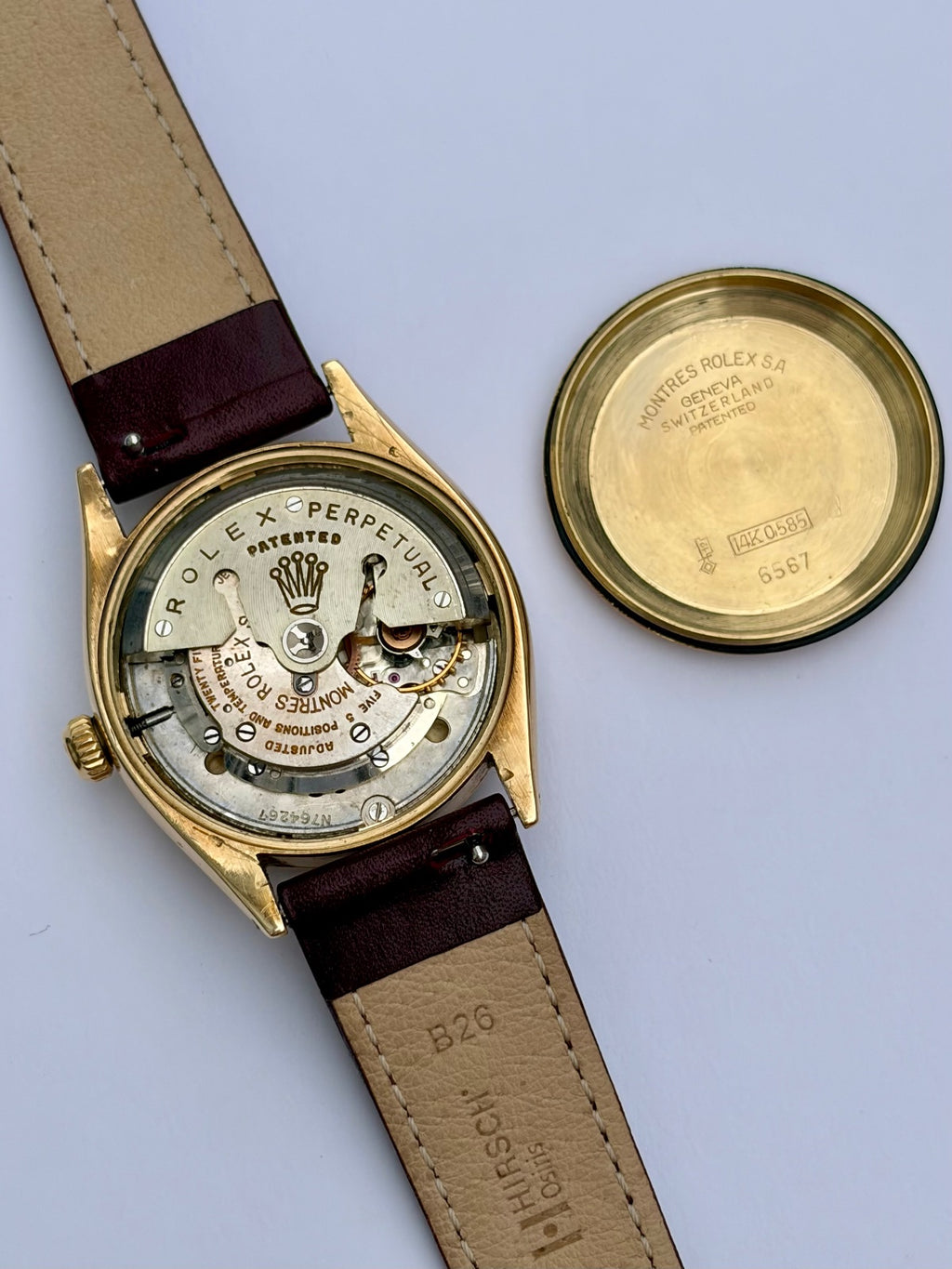 Rolex Oyster Perpetual Ref 6567 14K Yellow Gold