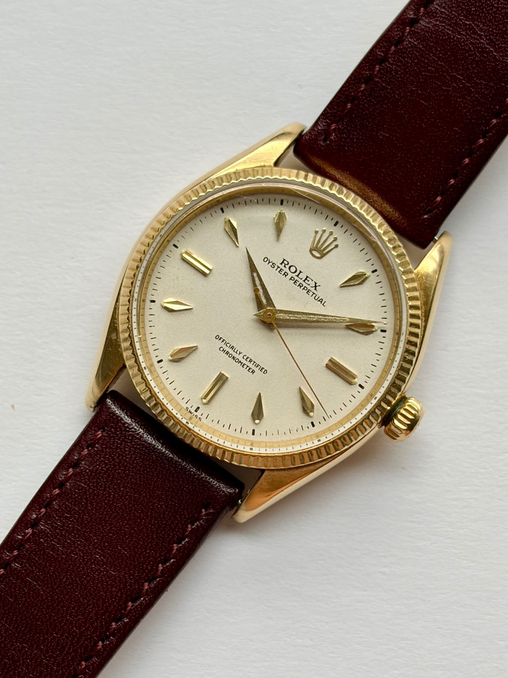 Rolex Oyster Perpetual Ref 6567 14K Yellow Gold