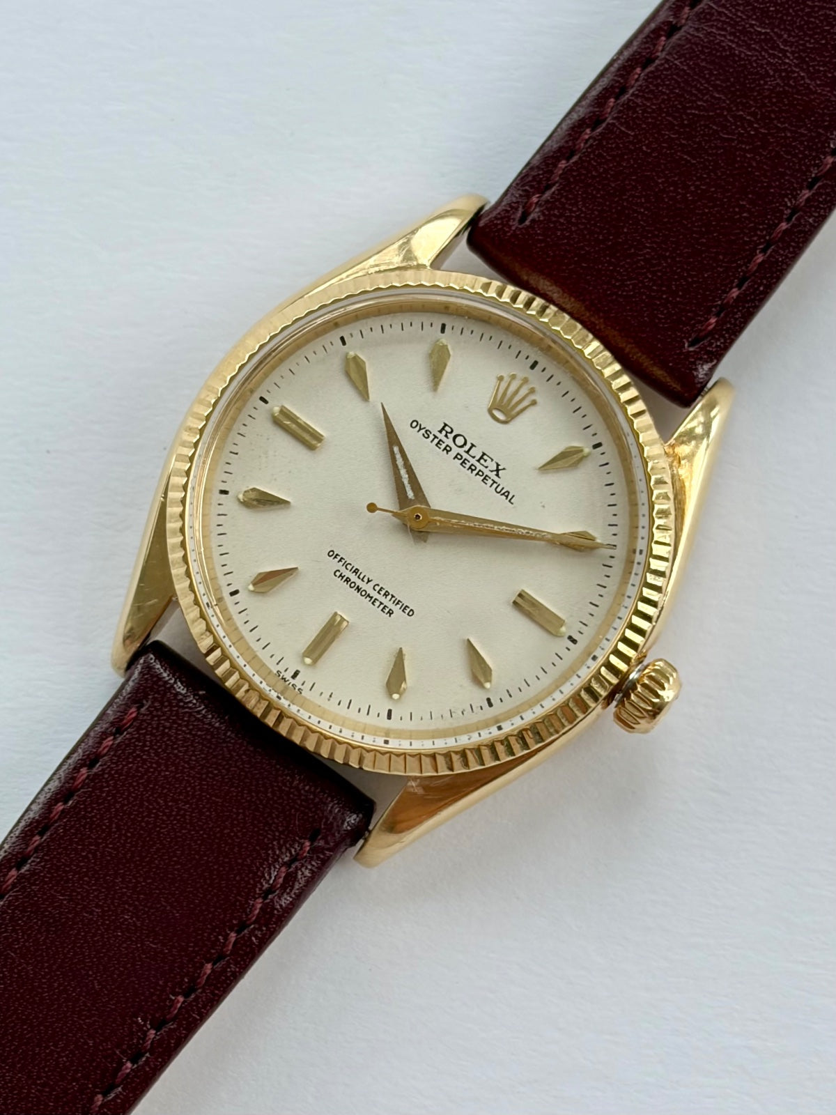 Rolex Oyster Perpetual Ref 6567 14K Yellow Gold